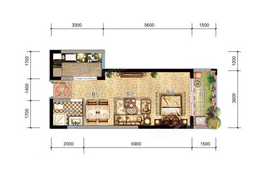 85㎡現(xiàn)代簡(jiǎn)約風(fēng)，“蘆灰+夏云綠”的搭配太贊