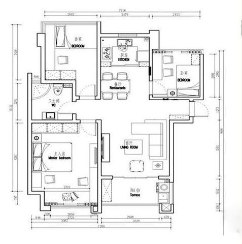 白色、木色與黑色演繹同一空間下的不同格調(diào)！