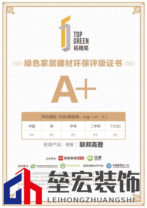 聯(lián)邦高登綠板連續(xù)三年榮獲拓格獎A+認證，樹立家居環(huán)保標桿