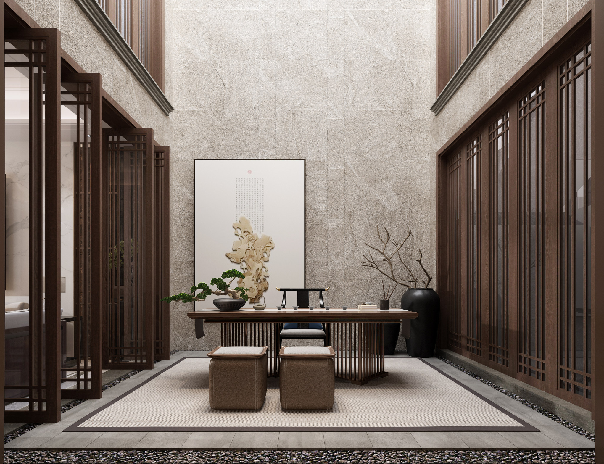 廈門別墅現代家裝_現代中式家裝效果圖_現代簡約家裝案例分析