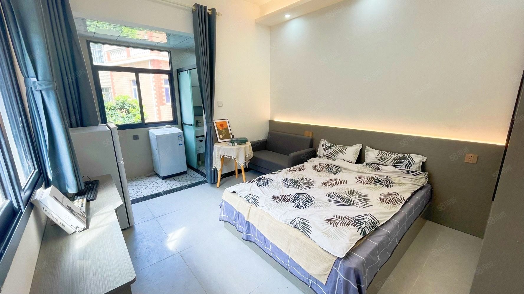 杏林村園博苑地鐵口全新邊套精裝大單間，出租，全屋燈帶裝飾