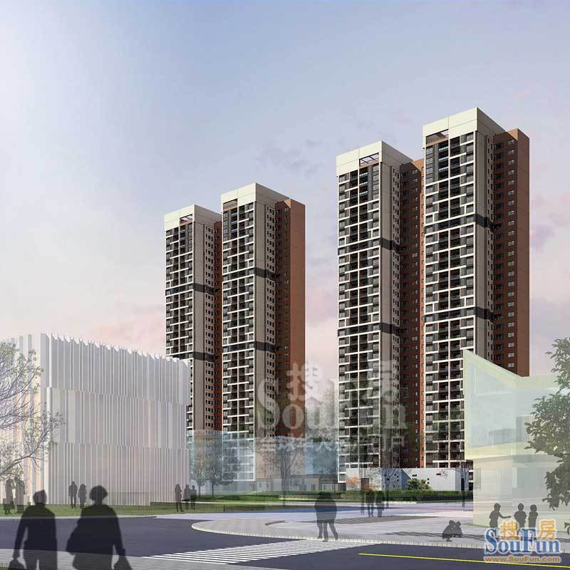 萬科金色悅城的相冊-側面透視圖