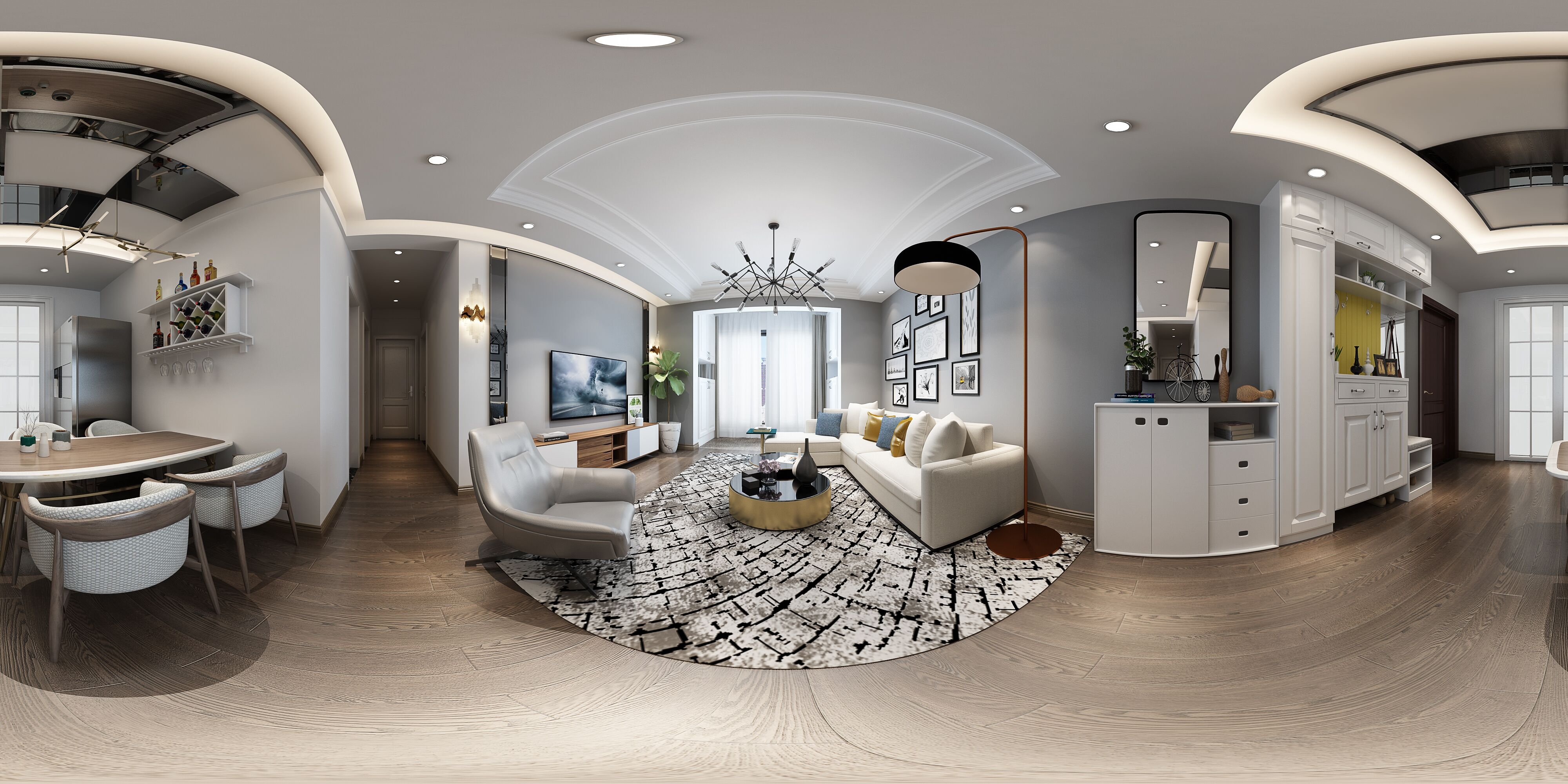 240平米的現(xiàn)代風(fēng)格，原來復(fù)式還可以這樣裝修！