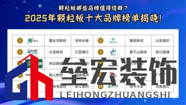 顆粒板哪些品牌值得信賴？2025年顆粒板十大品牌榜單揭曉！